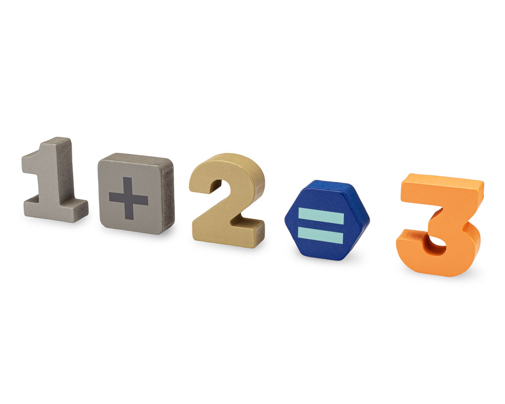Wooden Number and Math Symbols Puzzle for Children: math equation